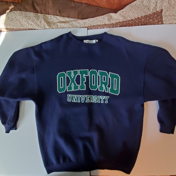 Oxford University crewneck sweater. Large (see measurements) Navy/Green.… - Picture 11 of 11